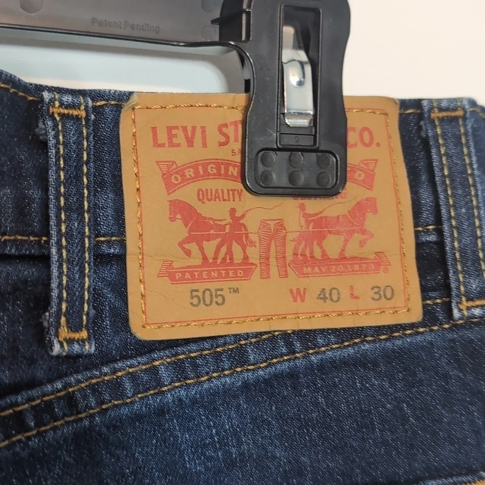 Levi's 505 Regular Fit Dark Wash Blue Jeans